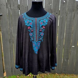 Women's 3X Peasant style Boho Top